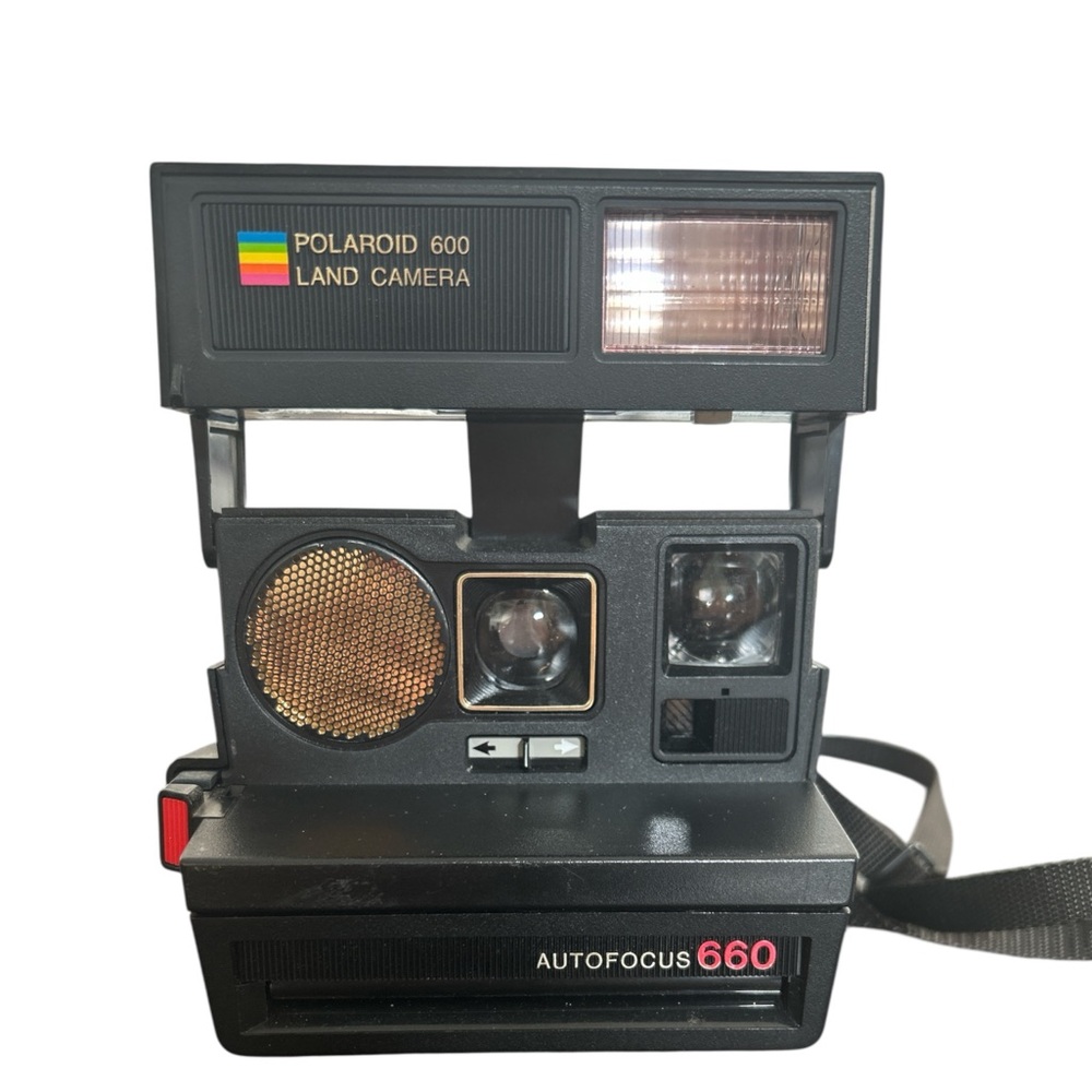Polaroid 600 Land Camera - Black with Gold Highlights